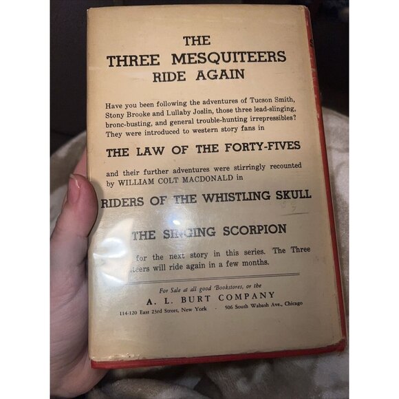The Singing Scorpion William Colt MacDonald 1934 Rare, 1st HC DJ - Picture 7 of 9